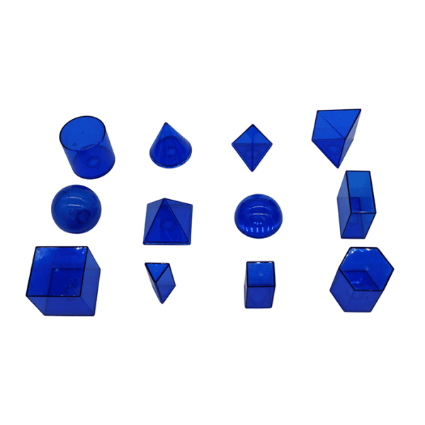 Набор прозрачных геометрических тел разборный (12 фигур) 